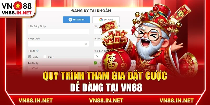 Quy trình tham gia đặt cược dễ dàng tại VN88
